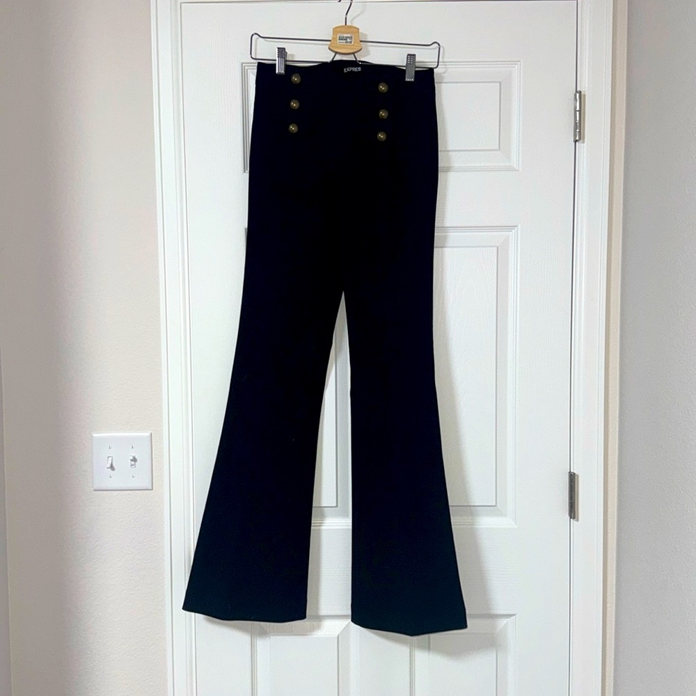 Black flare dress pants